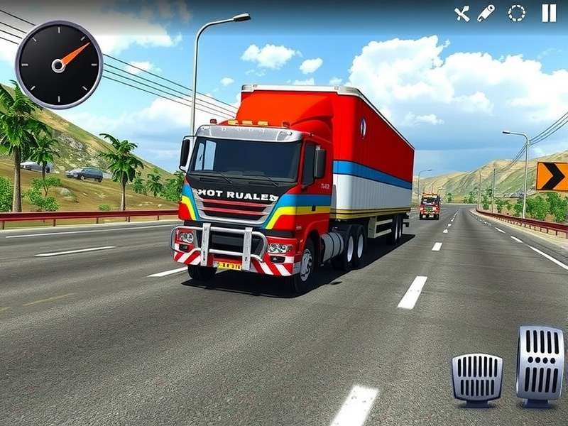 Hot Hauler gameplay screenshot showing truck on Indian highway